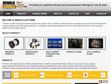 Tablet Screenshot of dewaldfluidpower.com